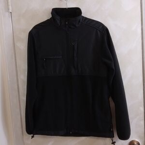 Size S Chaps Fleece Jacket Full Zip Pockets Elastic wrist